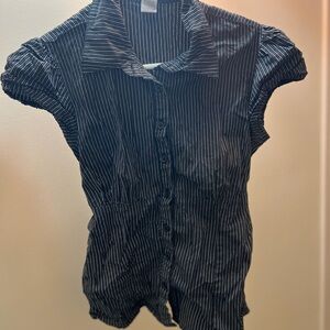 Charlotte Russe Black and White Striped Shirt